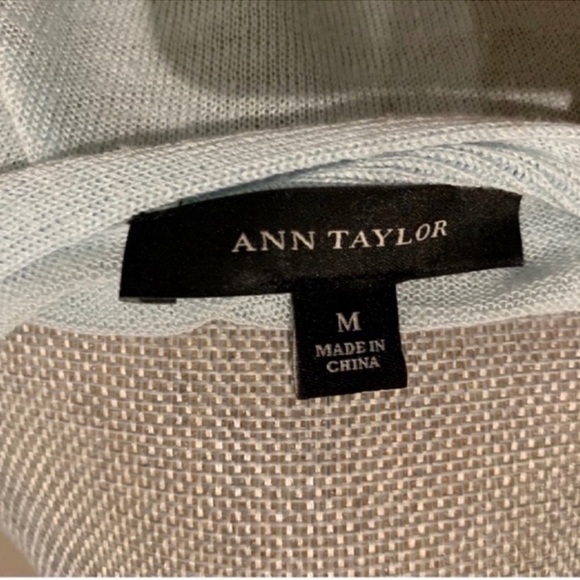 Ann Taylor Sky Blue Linen Cardigan s M - Picture 5 of 7